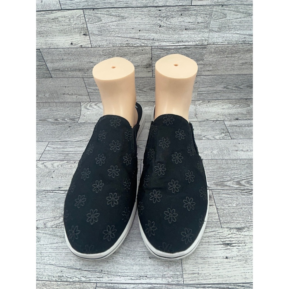 Clarks Cloudsteppers Black Floral Slip On Mule Shoes Womens Size‎ 11M